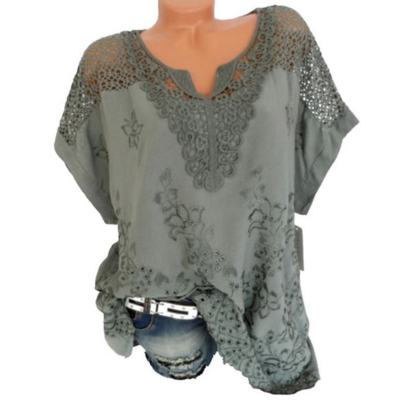 Althea™ | Short-Sleeve T-Shirt with Delicate Embroidery
