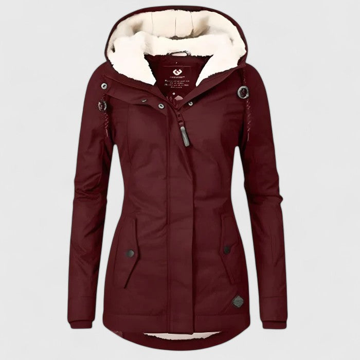 Women's Jacket with Hood and Insulated Interior