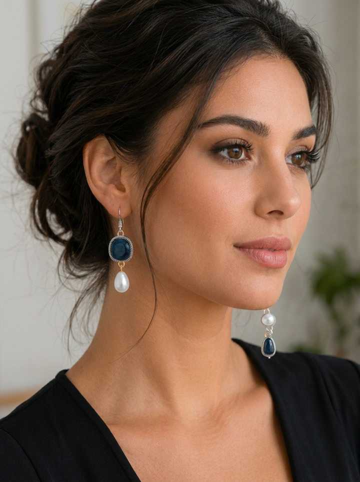 Aurora™ | Vintage Blue Stone Earrings