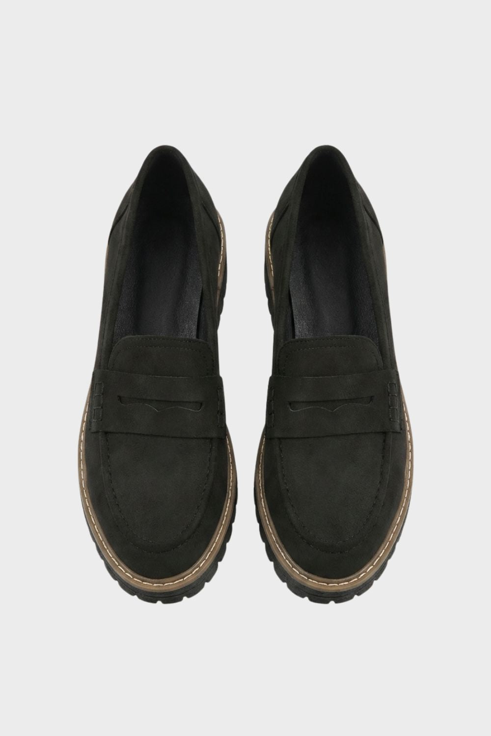 Women's Loafers with Profile Sole and Decorative Strap
