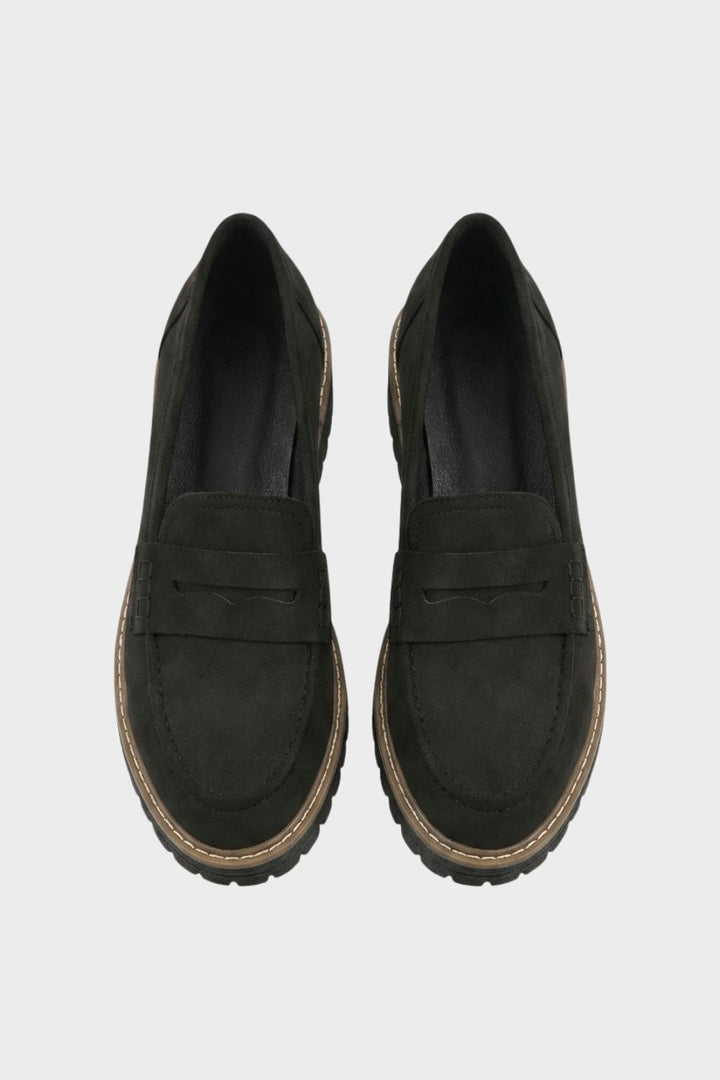 Women's Loafers with Profile Sole and Decorative Strap