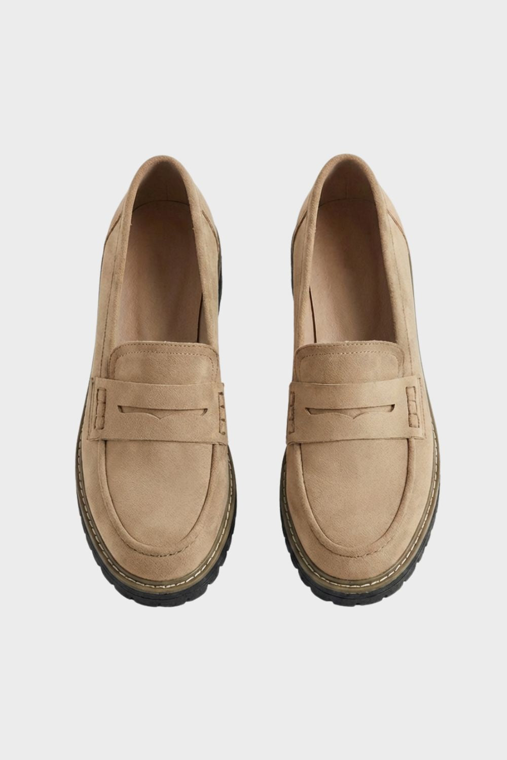 Women's Loafers with Profile Sole and Decorative Strap
