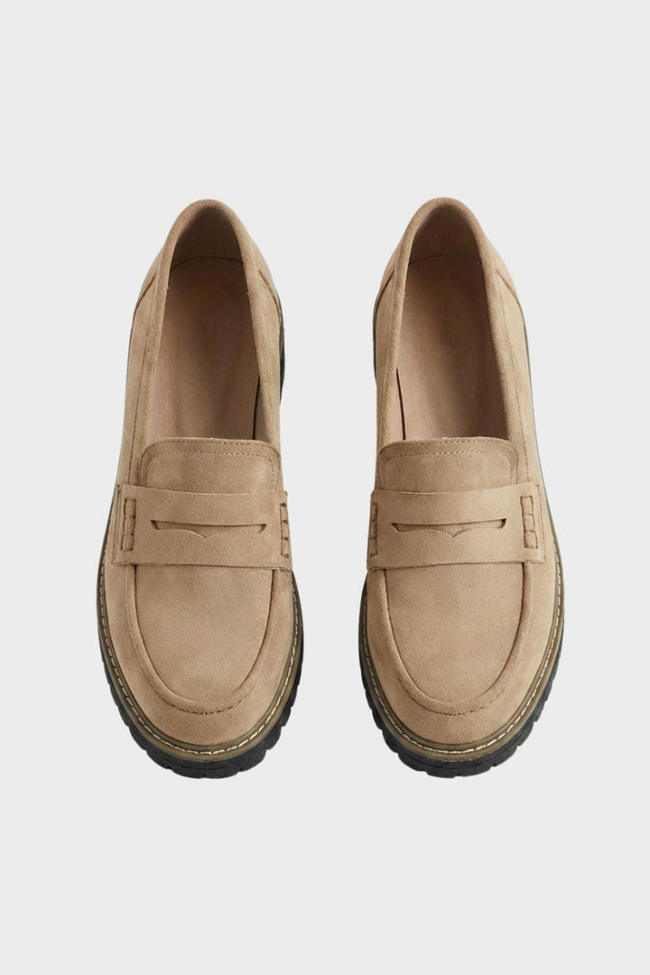 Women's Loafers with Profile Sole and Decorative Strap
