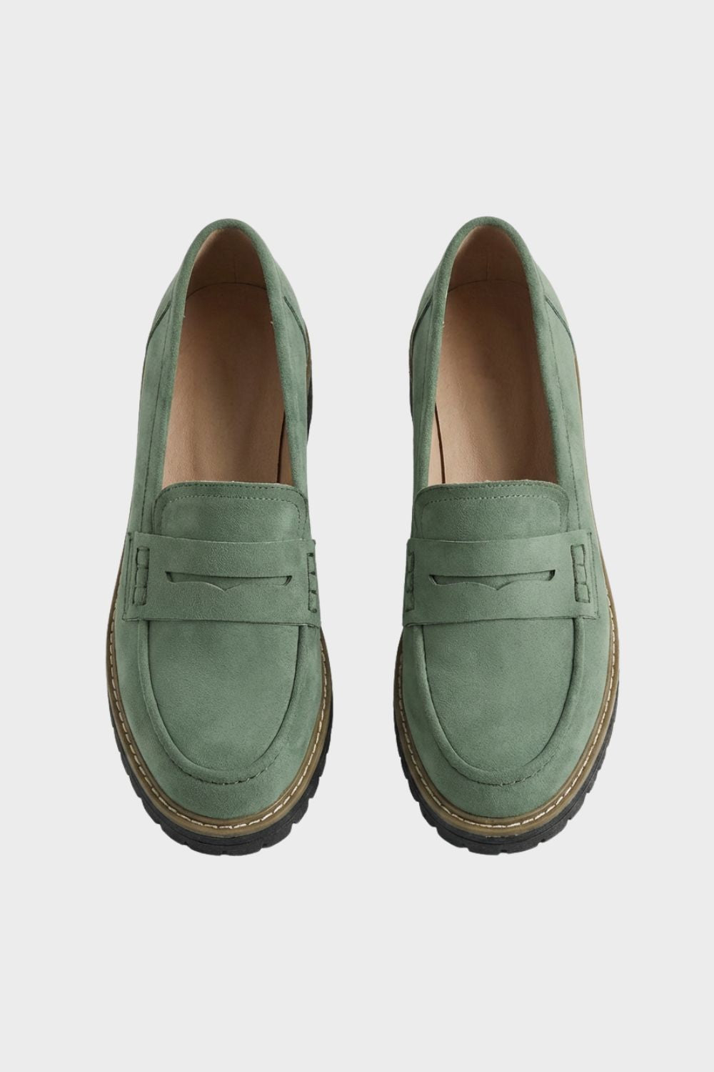 Women's Loafers with Profile Sole and Decorative Strap