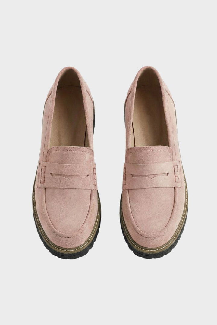 Women's Loafers with Profile Sole and Decorative Strap