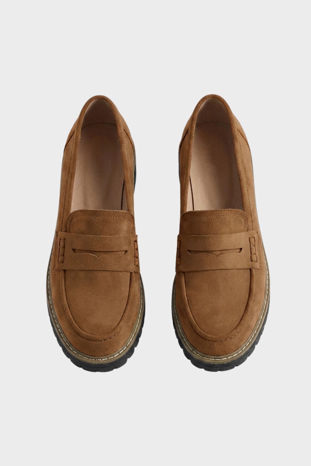 Women's Loafers with Profile Sole and Decorative Strap