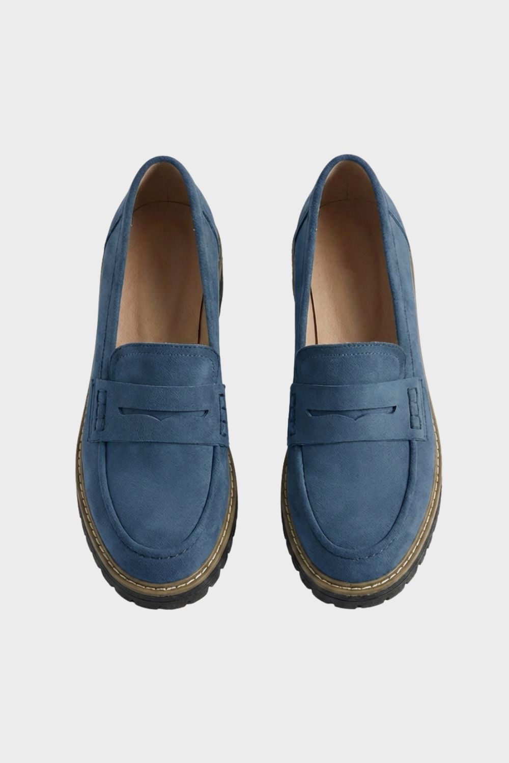 Women's Loafers with Profile Sole and Decorative Strap