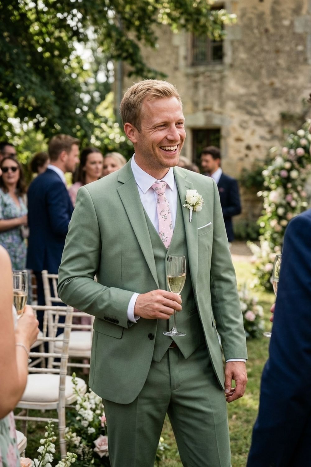 Men's 3-Piece Suit with Vest