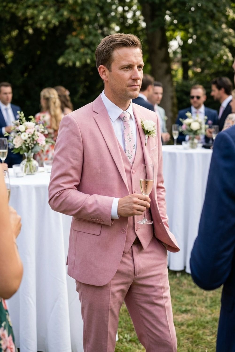 Men's 3-Piece Suit with Vest
