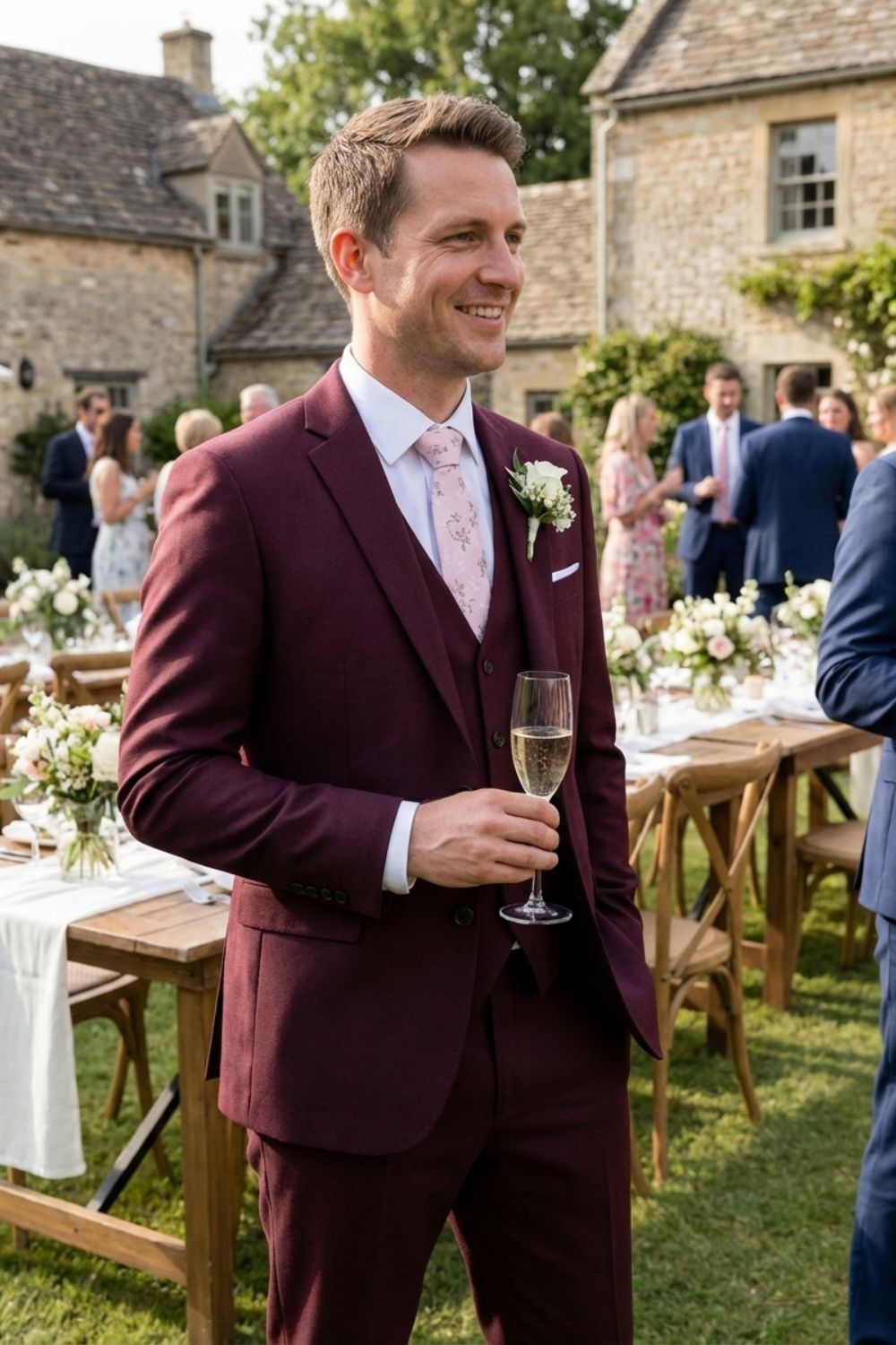 Men's 3-Piece Suit with Vest