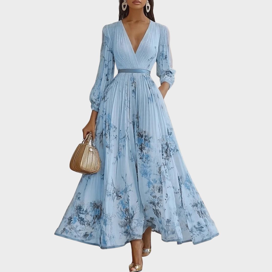 Women’s Elegant Lace Tiered Maxi Dress