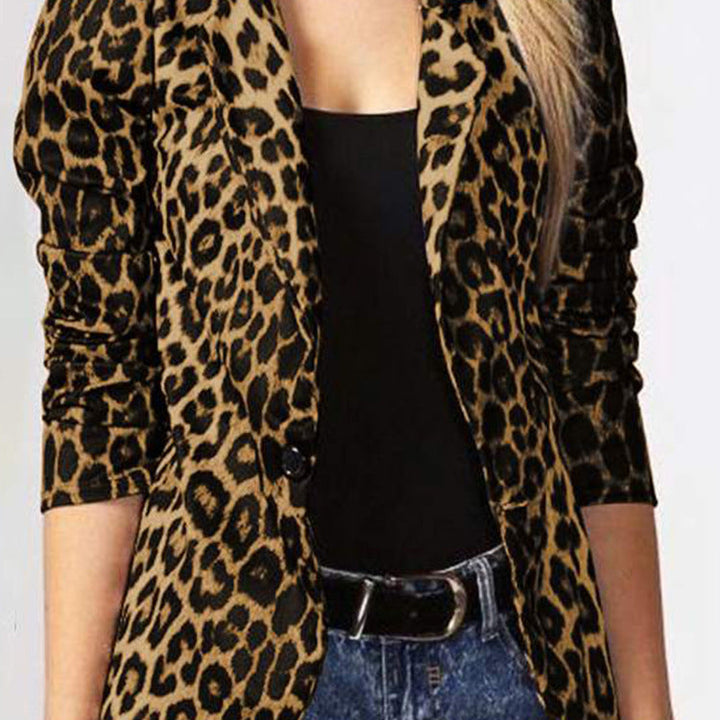 Women’s Leopard Print Tailored Blazer