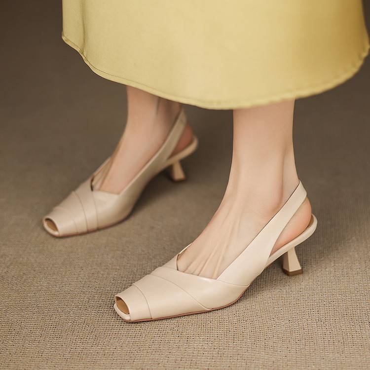 Zyke Genuine Leather Slingbacks