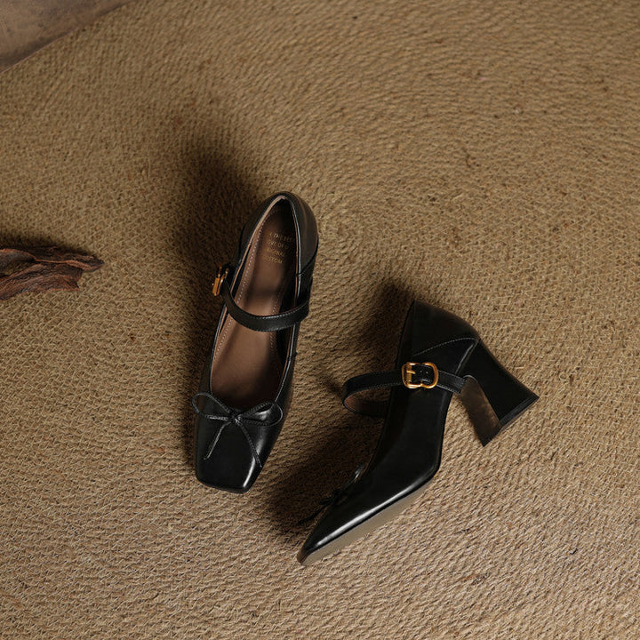 Emara Genuine Leather Heels