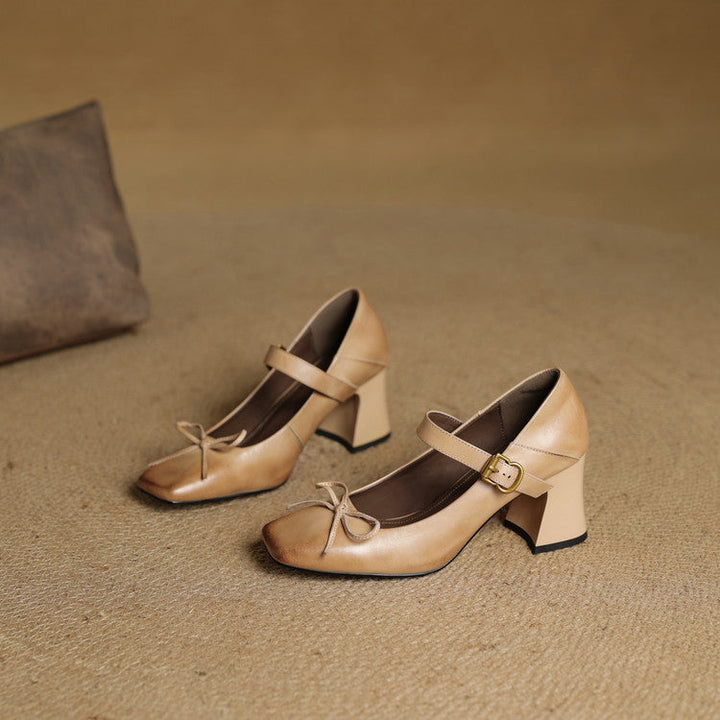 Emara Genuine Leather Heels