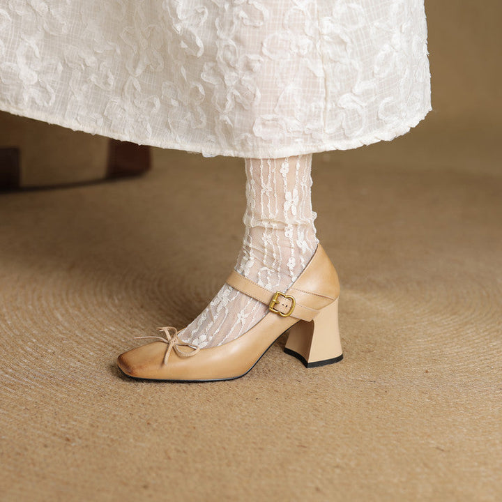 Emara Genuine Leather Heels