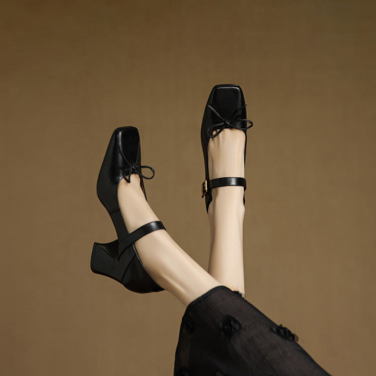Emara Genuine Leather Heels