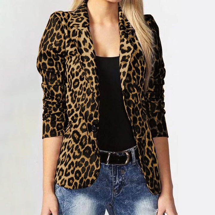 Women’s Leopard Print Tailored Blazer