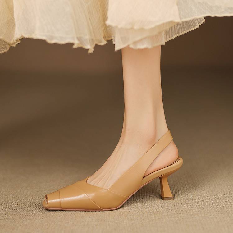 Zyke Genuine Leather Slingbacks