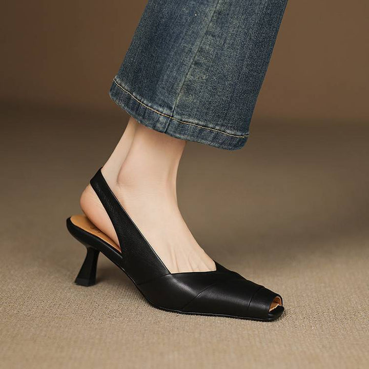 Zyke Genuine Leather Slingbacks