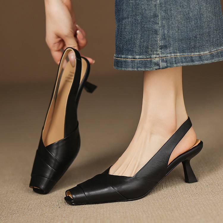 Zyke Genuine Leather Slingbacks