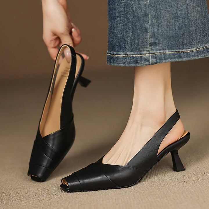 Zyke Genuine Leather Slingbacks