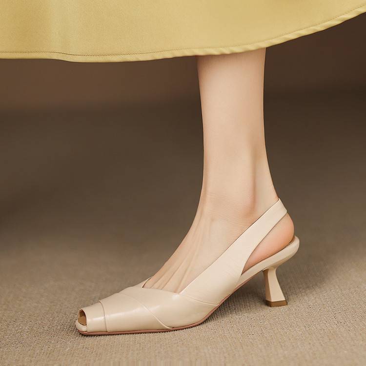 Zyke Genuine Leather Slingbacks