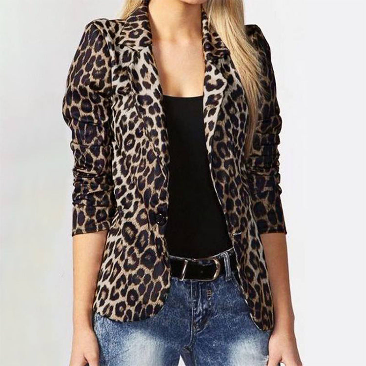 Women’s Leopard Print Tailored Blazer