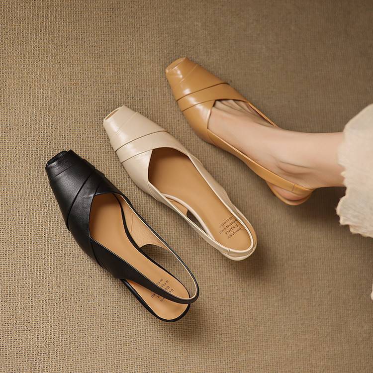 Zyke Genuine Leather Slingbacks