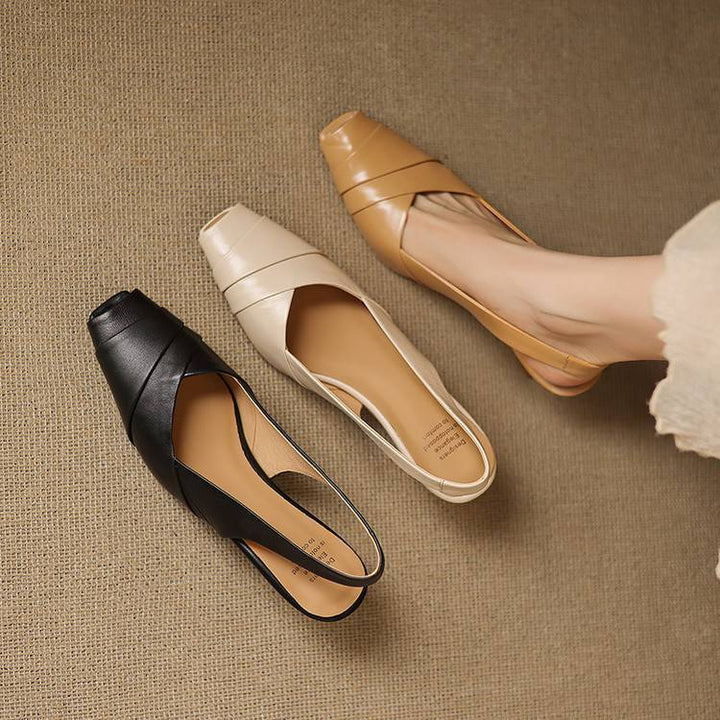 Zyke Genuine Leather Slingbacks
