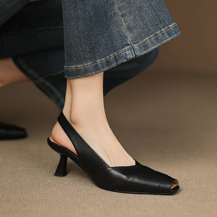 Zyke Genuine Leather Slingbacks