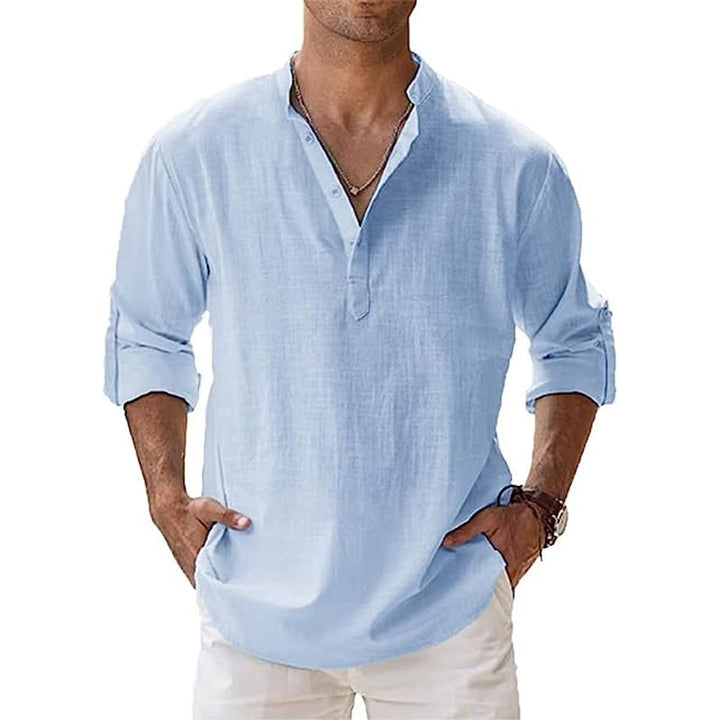 Men’s Lightweight Henley Long Sleeve Casual Shirt