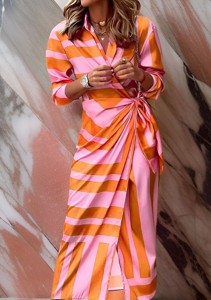 Tonya | Feminine Wrap Dress with Stylish Pattern