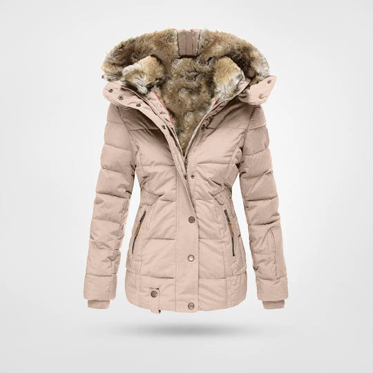 Women's Winter Jacket | Quilted Jacket with Hood and Fur
