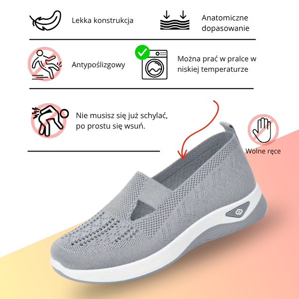Women's Slip-On Sports Shoes | with Mesh and Thick Sole