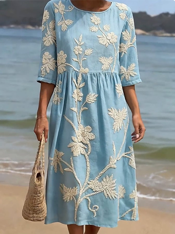 Raquel | Embroidered Vintage Dress
