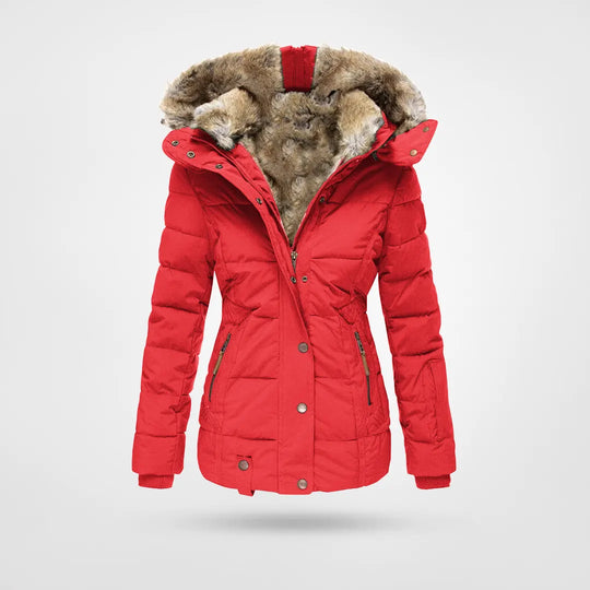 Women's Winter Jacket | Quilted Jacket with Hood and Fur