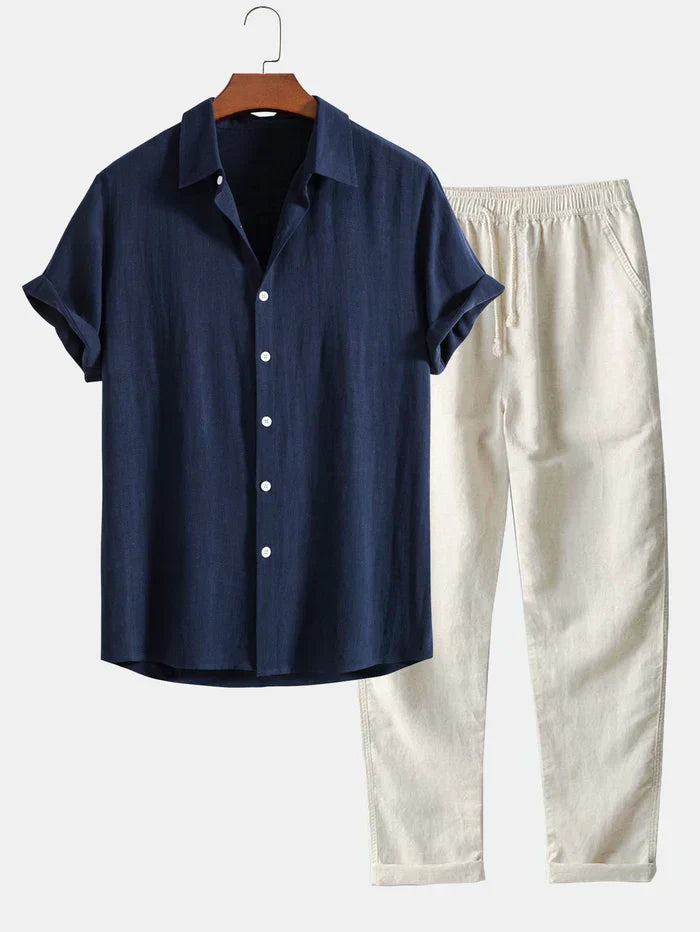 Men’s Summer Set – Loose Shirt, Breathable & Casual Fit