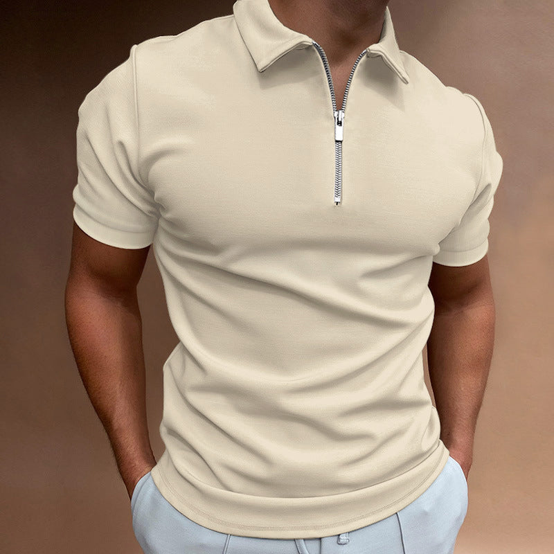 Men’s Half-Zip Short Sleeve Polo Shirt