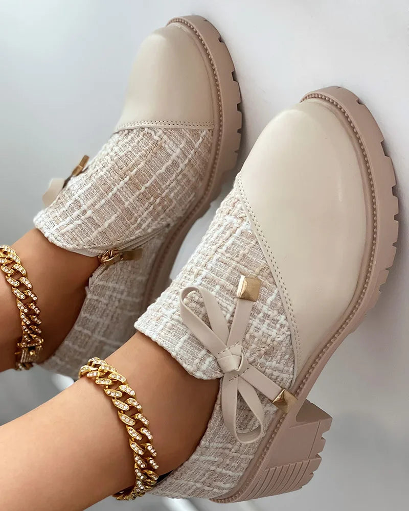 Women’s Casual Bow Detail Platform Loafers