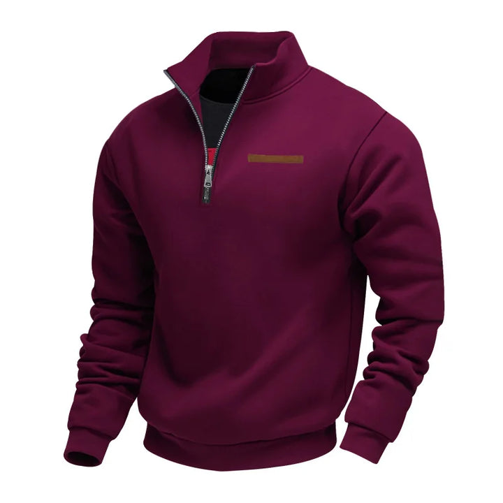 Men's Sweatshirt | Sweatshirt with a Zipper at the Neck