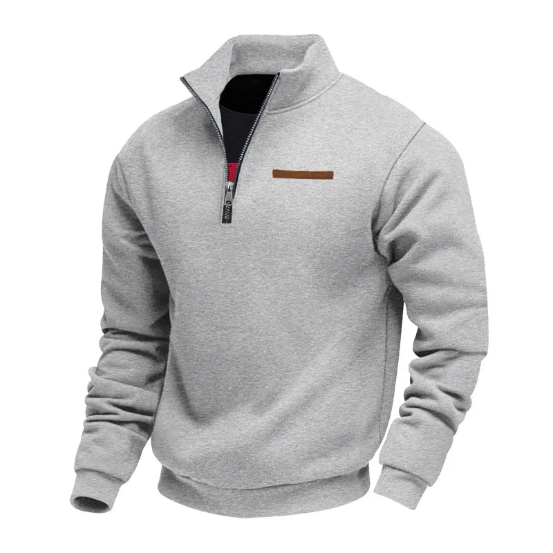 Men's Sweatshirt | Sweatshirt with a Zipper at the Neck