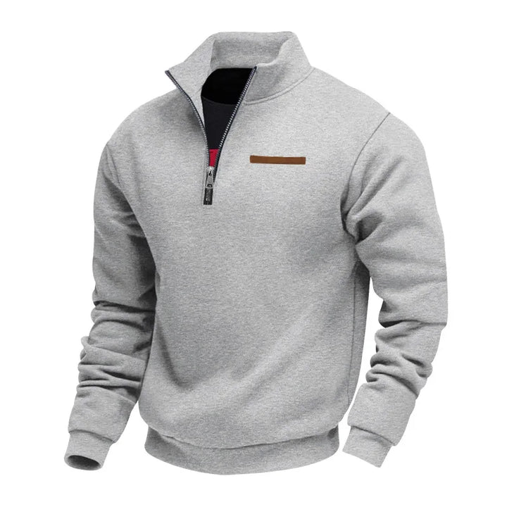 Men's Sweatshirt | Sweatshirt with a Zipper at the Neck