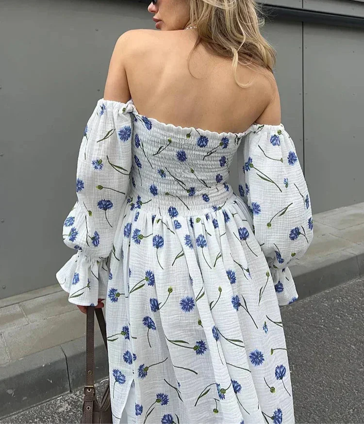 Women’s Off-Shoulder Floral Maxi Dress