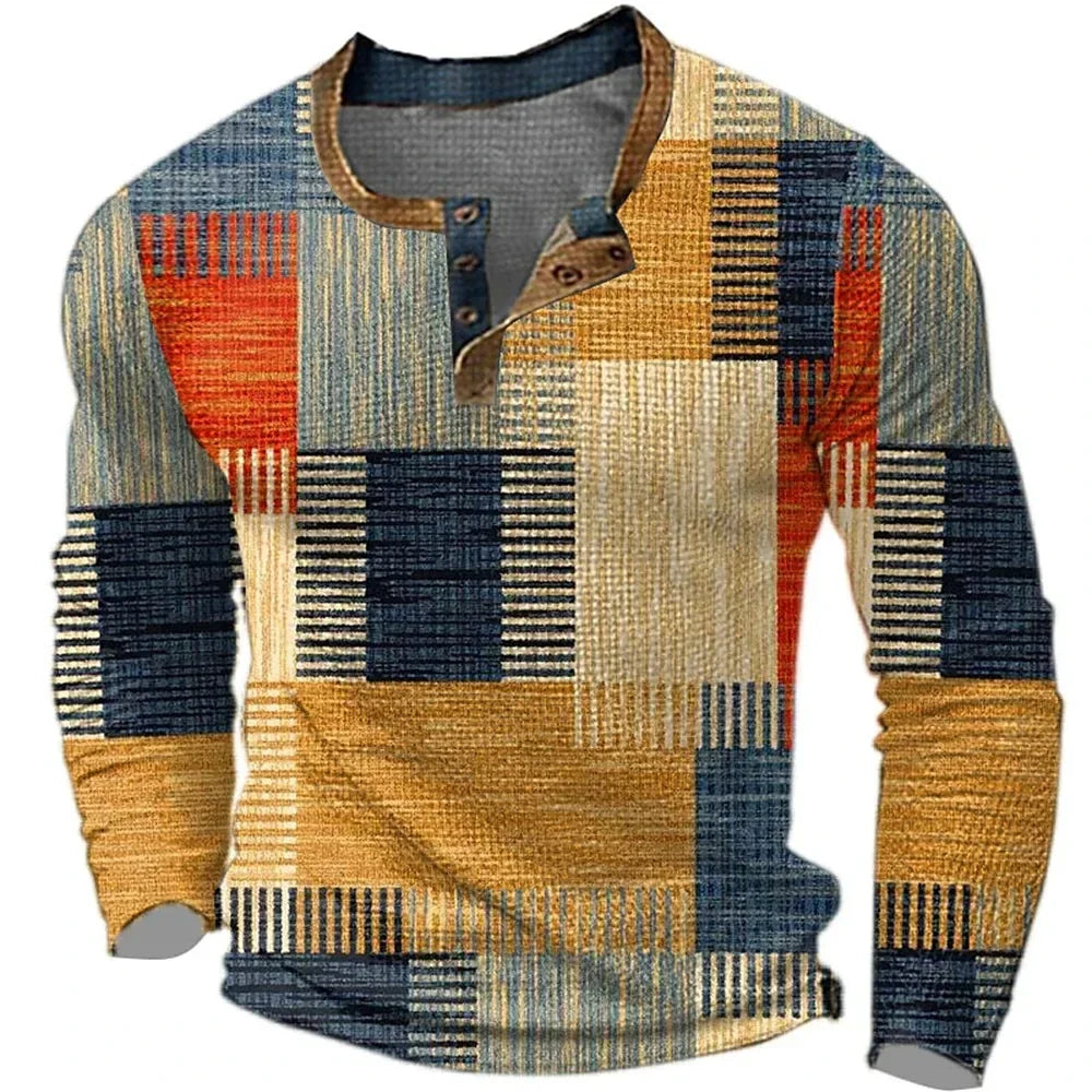 Colorful Men's Long Sleeve Shirt