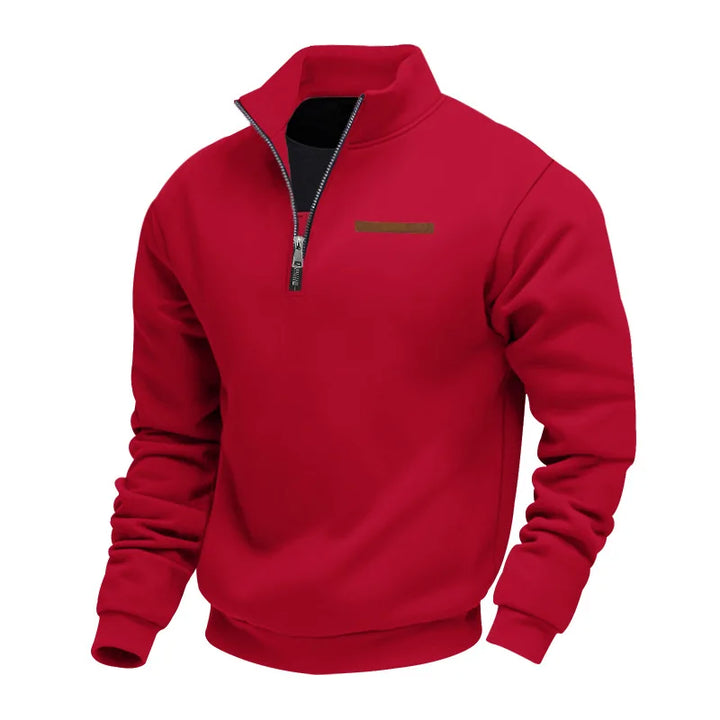 Men's Sweatshirt | Sweatshirt with a Zipper at the Neck