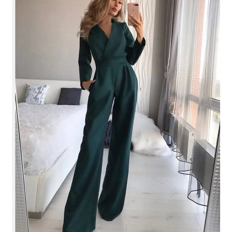 Women’s Elegant Wrap Style Jumpsuit