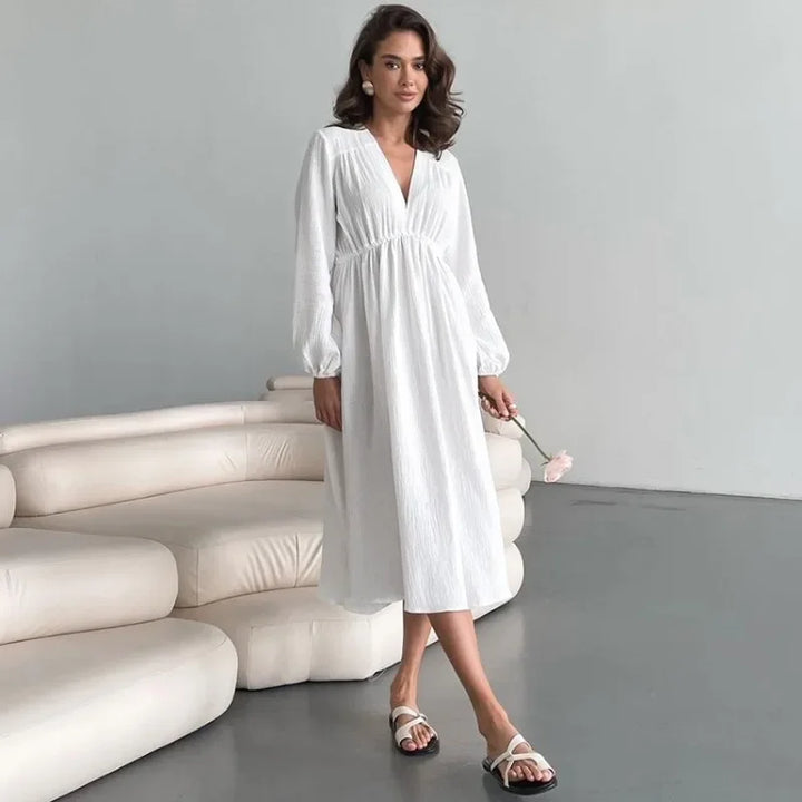 Women’s Elegant Long Sleeve Midi Dress