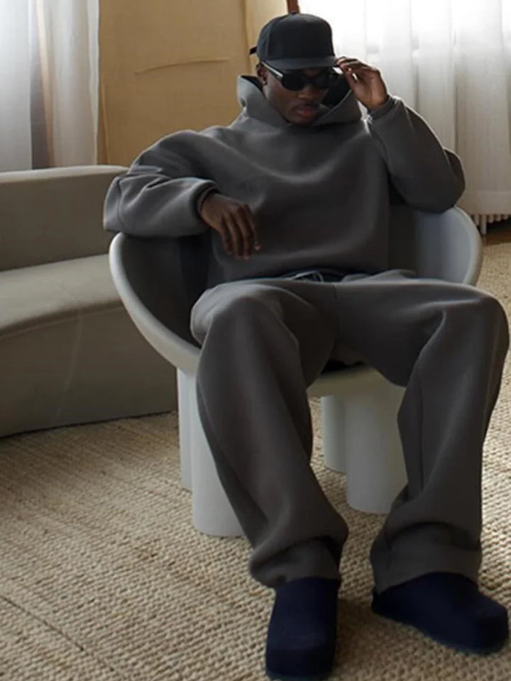 Unisex Complete Sports Outfit with Oversized Hood and Sweatpants