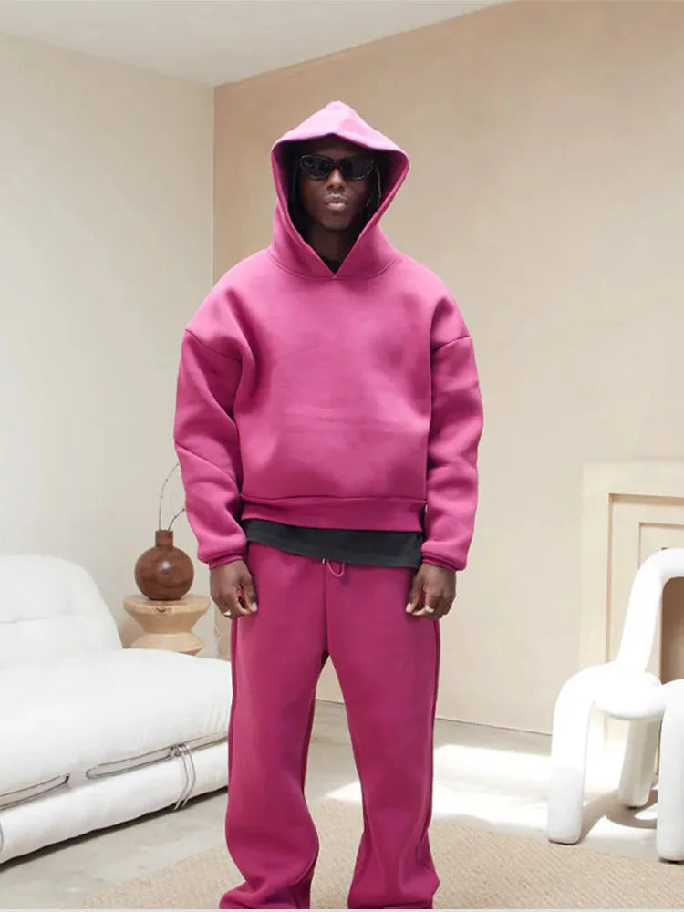 Unisex Complete Sports Outfit with Oversized Hood and Sweatpants